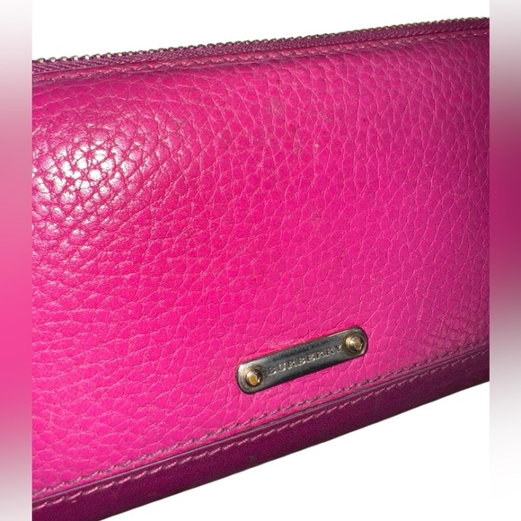 Burberry Fuchsia Leather Wallet - Picture 2 of 16